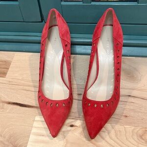 Pelle Moda Flame Suede Cutout Heels